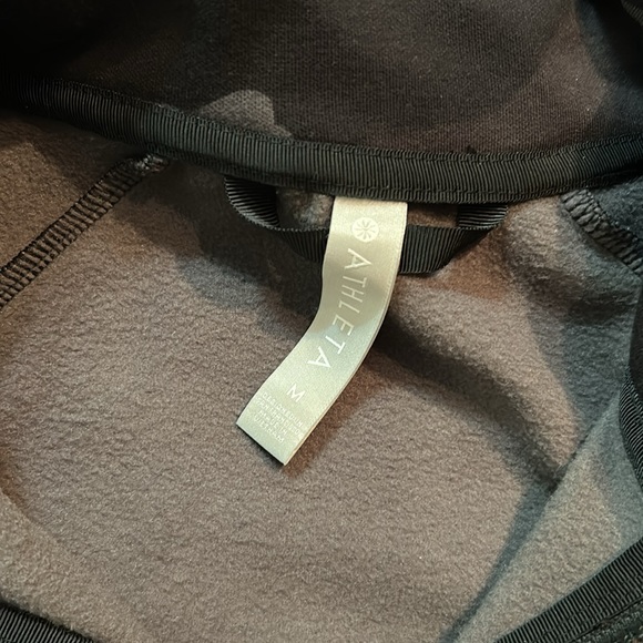 Athleta zip up hoodie, size Medium. Black camo. - Picture 3 of 7